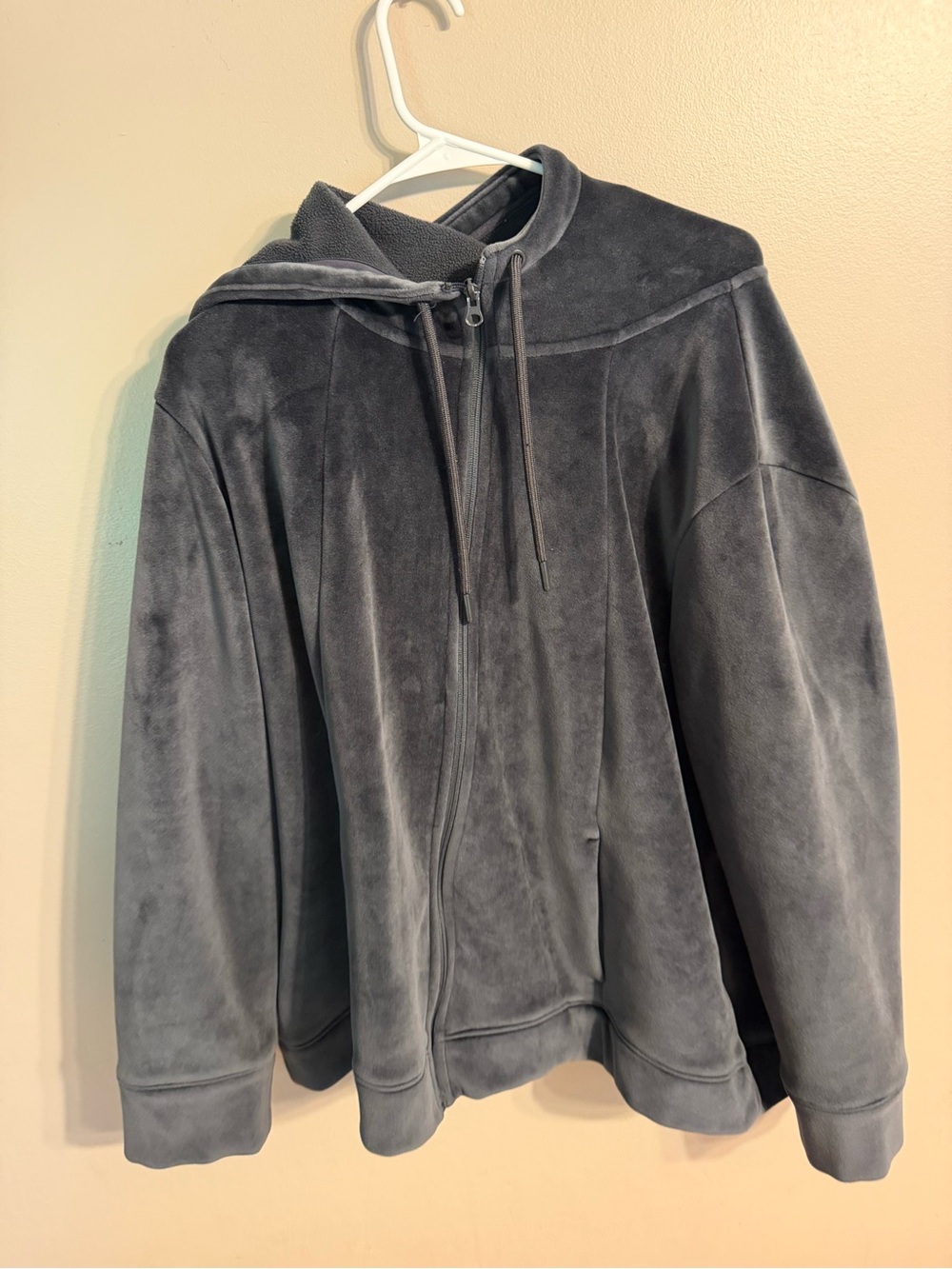 Time and Tru Men's Charcoal Hooded Zip Jacket